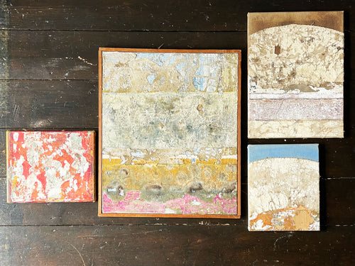 A Beige Tone Abstract Artwork by Brian Morley Circa 1980