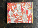 A Small Red Tone Abstract Artwork by Brian Morley Circa 1980