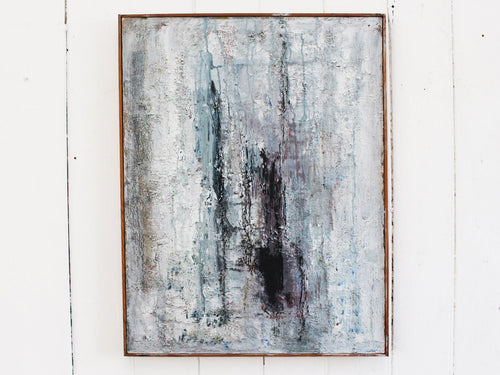 A 1960's Grey Tone Abstract by French Artist Odette Buvat