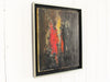 A 1960's Black & Red Tone Abstract by French Artist Odette Buvat