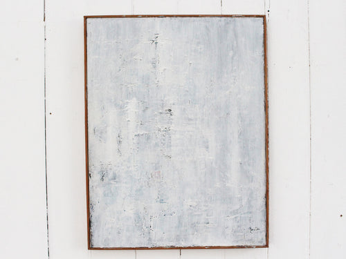 A 1960's White Tone Abstract by French Artist Odette Buvat