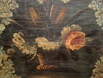 A Set of Four 17th Century Spanish Oil on Hessian Wall Covering Paintings