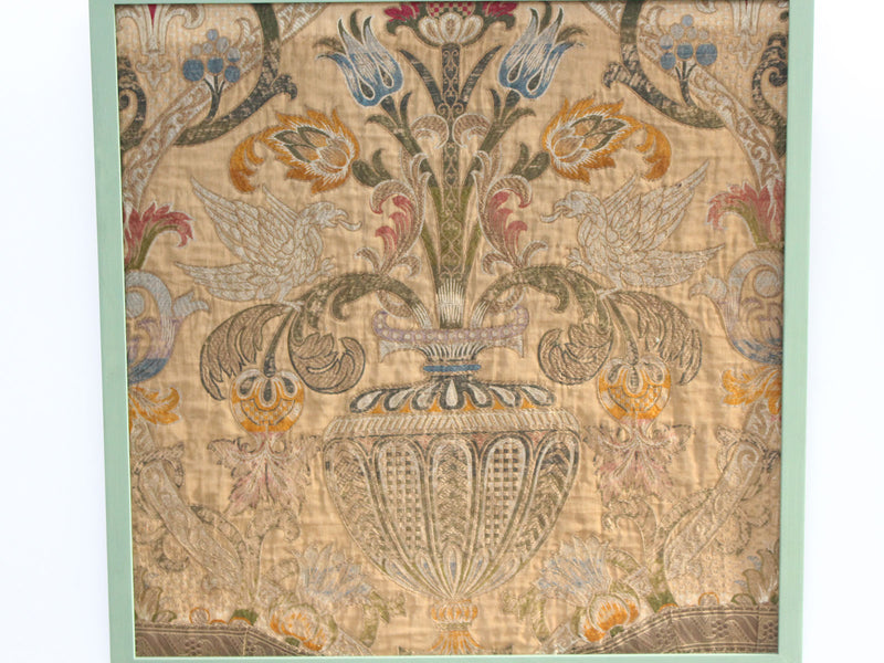 A Set of Four Early 19th C French Woven Silk Panels