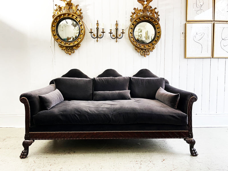 An Impressive 19th C Carved Mahogany Sofa Streett Marburg