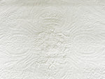An Exceptional Monogram with Crown from Chateau Poleon on Antique French White Bedcover