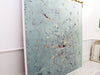 A Very Large Antique Chinese Embroidery On Pale Blue Silk