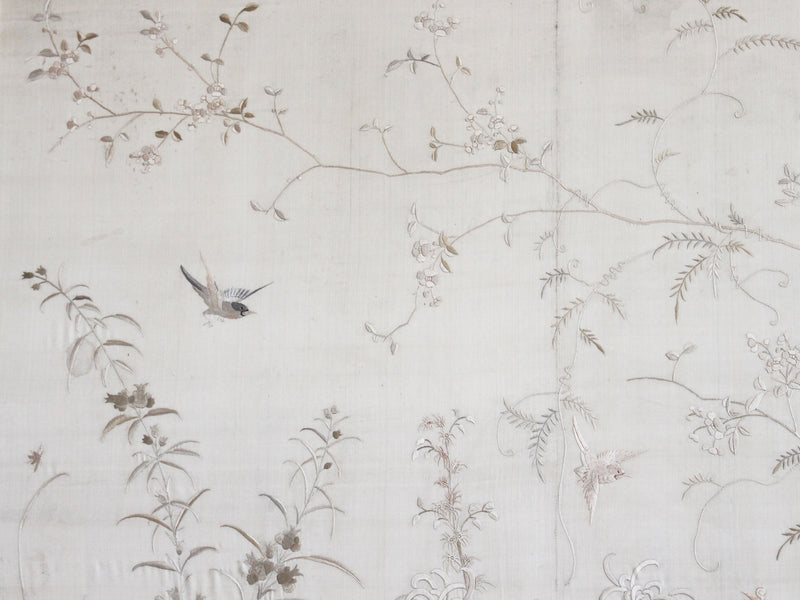 An Early 20th C Framed Chinese Silk Embroidery in Subtle Tones