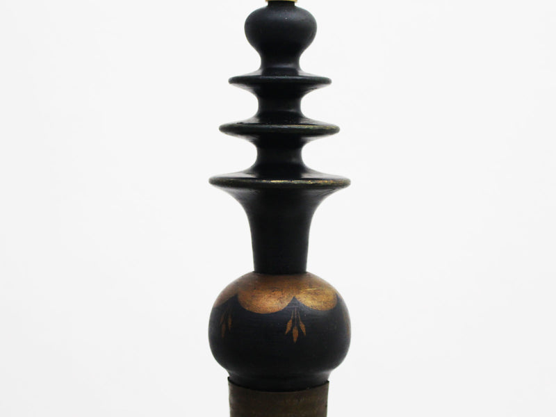 A 1920's Black Lacquered Chinoiserie Floor Light