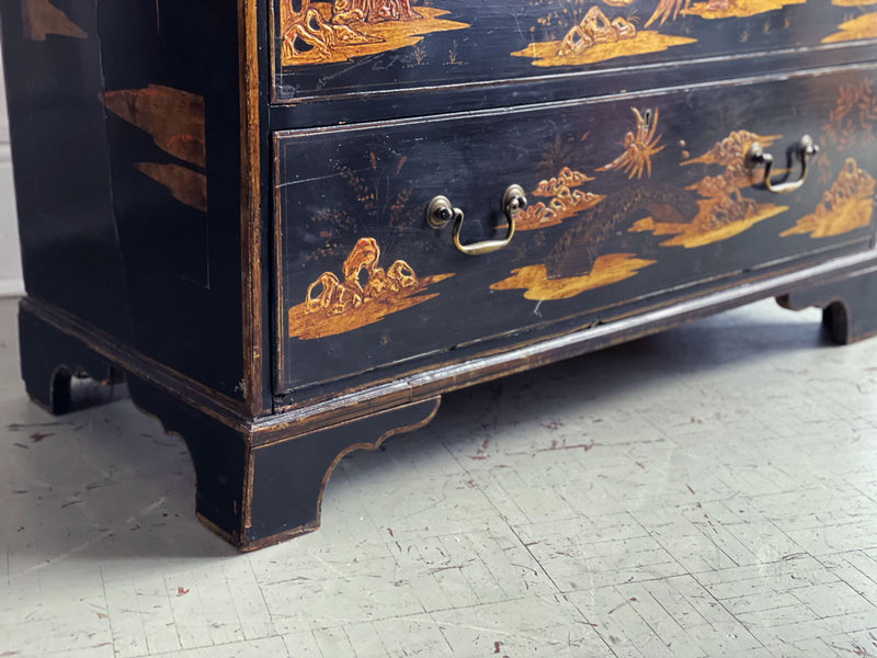 A 19th C Chinoiserie Black and Gold Chest of Drawers