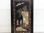 A Black Lacquered Antique Coromandel & Chinoiserie Cupboard