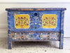 A French Cobalt Blue Painted Trunk Dating from 1869