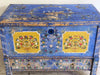 A French Cobalt Blue Painted Trunk Dating from 1869