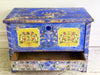 A French Cobalt Blue Painted Trunk Dating from 1869