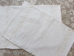 Small Bolster - Antique French Scalloping on Linen P334