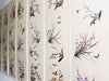 Superb Antique Japanese Hand Embroidered Orchid Flower Panels - 8 available