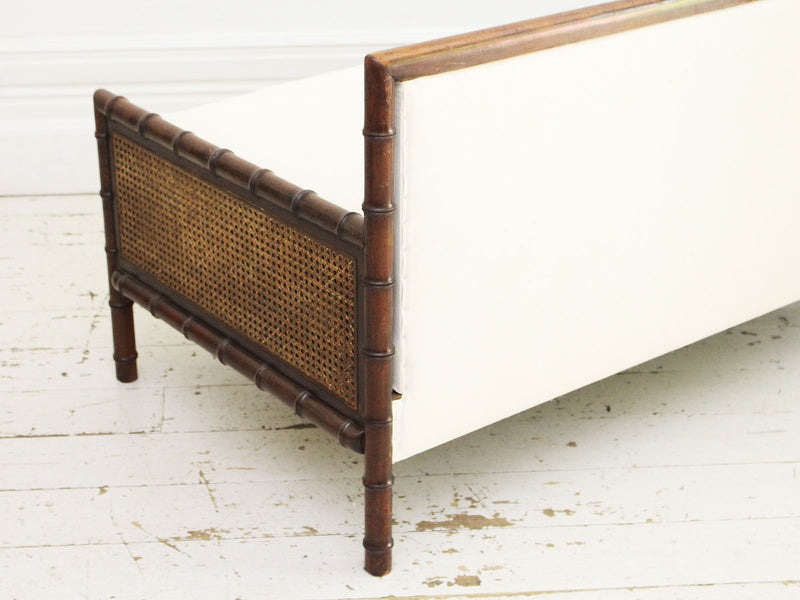 A 1930's Faux Bamboo Country House Bergere Sofa