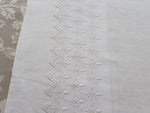 Small Bolster - Antique French Fleur de Lys Embroidery on Linen P332