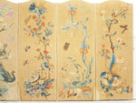 A Late 19th C Hand Embroidered & Appliquéd Screen With Exotic Birds & Flowers