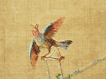 A Late 19th C Hand Embroidered & Appliquéd Screen With Exotic Birds & Flowers