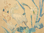 A Late 19th C Hand Embroidered & Appliquéd Screen With Exotic Birds & Flowers