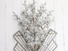 A Large Early 20th C Deco Floral & Leaf White Beaded Wreath (B)