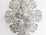A Very Large Early 20th C Floral & Leaf White Beaded Wreath (E)