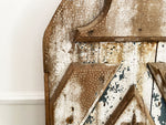 An Antique Carved Wooden Decorative Panel with Remnants of Original Paint