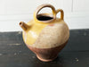 Antique French Terracotta Water Jug with Yellow Decoration 1
