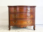 An Antique French Serpentine Fronted Cherry Wood Commode