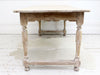 A Late 19th Century French Limed Oak Large Kitchen Dining Table