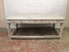 A 19th Century Four Drawer French Painted White Oak Large Kitchen Table