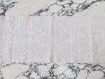 Bolsters - Antique French White on White Embroidered Cornely on Linen Bolster P343