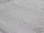 Bolsters - Antique French White on White Embroidery on Linen Bolster P345