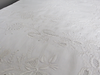 Bolster - Antique French White on White Embroidery on Linen Bolster by Charlotte Casadéjus