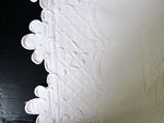 Bolsters - Antique French Piqué Bolster with White on White Embroidery by Charlotte Casadéjus