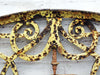 A Victorian Cast Iron Demi Lune Decorative Overdoor With Initials VR