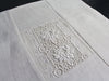 30cm Square Cushion - Antique French Ivory Lace Insert on Linen