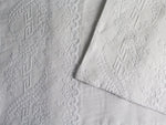 Small Bolster - Antique French White Cornely on Linen Cushion