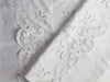 50cm Square Cushion - Antique French White Scalloped Cutwork on Linen