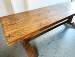 An early 20th Century French Oak Trestle Table