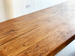 An early 20th Century French Oak Trestle Table