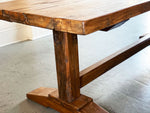 An early 20th Century French Oak Trestle Table