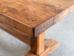 An early 20th Century French Oak Trestle Table