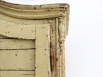 A Late 18th Century French Painted Two Door Cupboard with Red Interior