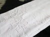 A White 19th C Piqué Bed Cover with Large Monogram 'BM' & Scalloped Edging