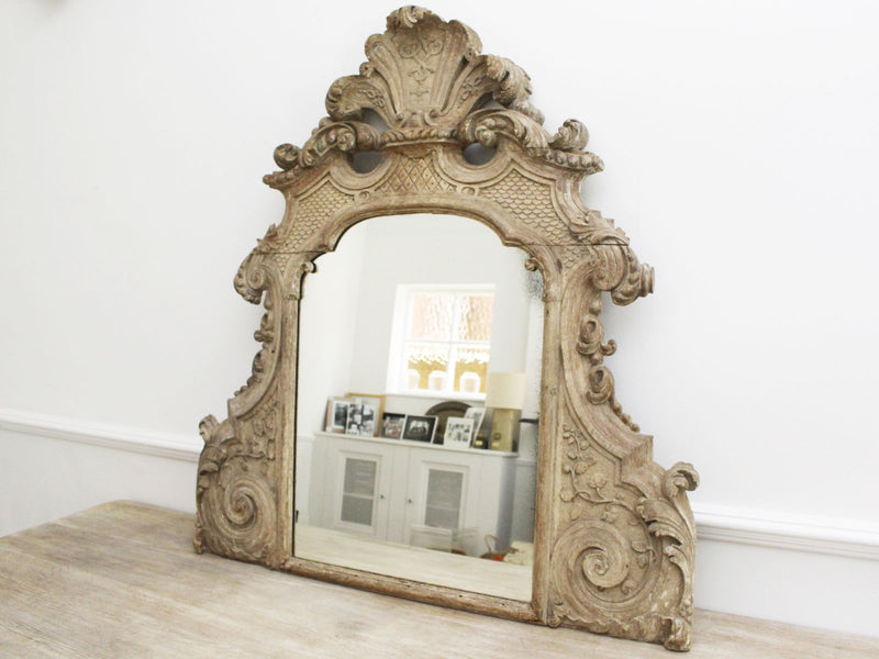A 19th Century Rococo Carved Oak French Mirror