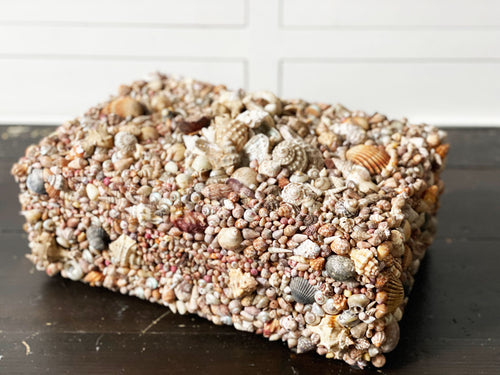 A Large Napoleon III Folk Art Shell Box