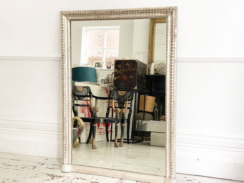 A 19th C French Silver Gilt Overmantle Mirror