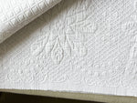 An Antique French Piqué Bedcover with Pompoms White - Antique French Textiles - Charlotte Casadejus 