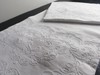 Medium Bolsters - Antique French White on White Emboidered Cornely on Linen by Charlotte Casadéjus
